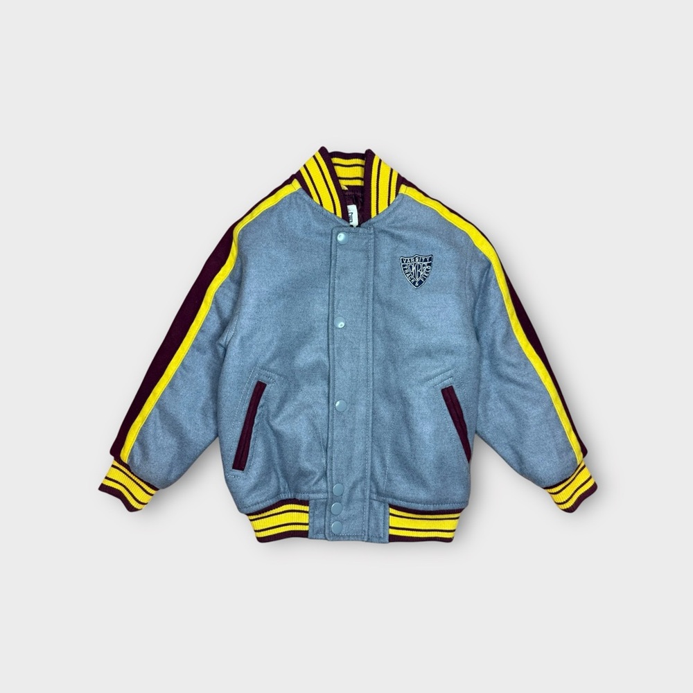 OshKosh B’gosh Y2K Gray & Maroon Varsity Jacket